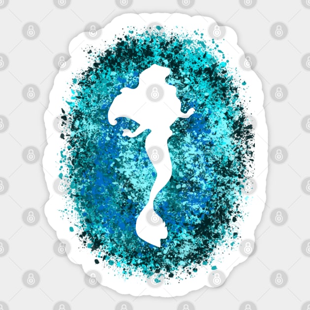 Mermaid Inspired Sillhouette Sticker by CatGirl101